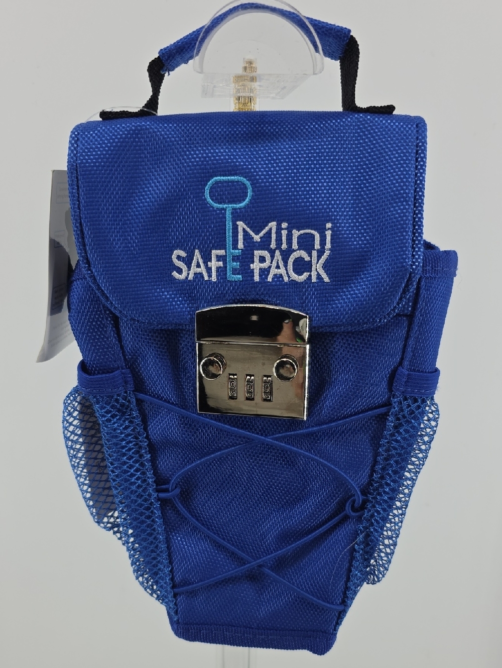 Embroidered Mini Safe Pack Pouch in Bright Blue